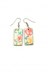 Mint Rose Earrings